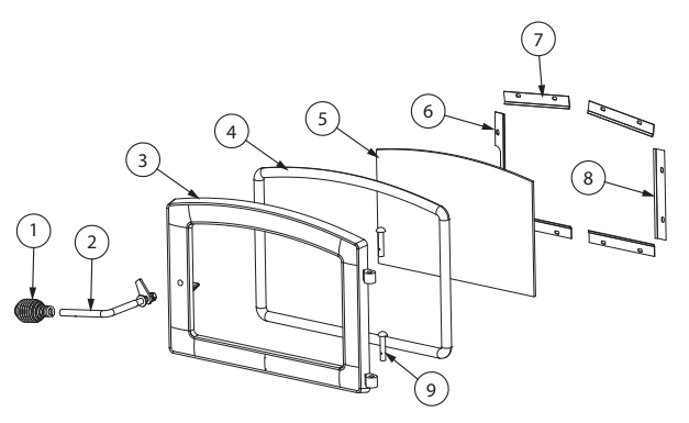 Repair Parts 3 Diagram and Parts List for US3200E-P  US Stove Company Heating Stove